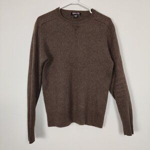 Kirkland Signature Men's Sweater New Size XL Brown Wool Cotton Business Casual